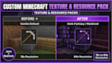 create a custom minecraft resource pack, texture pack, and custom item textures
