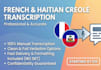 transcribe french and creole audio