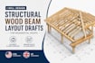 design structural wood beam layout drafts  residential roofs