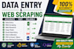 accurate data entry and web scraping
