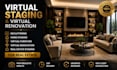 do virtual home staging, virtual renovation, and decluttering for real estate