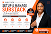 setup substack acct design newsletter manage substack posts squarespace website