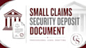 draft a small claims security deposit document