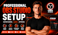 create a professional obs studio streaming setup with scenes and alerts