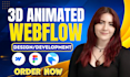 design interactive and 3d animated webflow website, webflow website expert