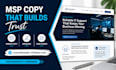 write msp website copy, SEO blogs and case studies for managed IT companies