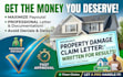 write a professional property damage claim letter for insurance