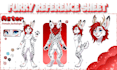 design furry reference sheet, anthro character, oc fursona ref sheet commission