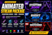 design animated starting soon brb and stream ending screens