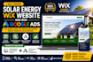 design a solar energy wix website and run google ads