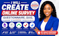 create online survey questionnaire quiz google forms, typeform and surveymonkey