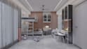 do a luxurious bedroom design 2d, 3d material selection
