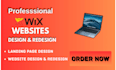 create professional wix website and redesign wix website