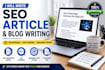 write SEO optimized articles and blog posts