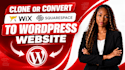 clone or convert wix, weebly, webflow, wordpress website to squarespace