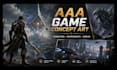 create aaa ai game concept art, characters and environments