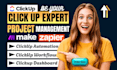 setup clickup task board automation clickup expert project management systems