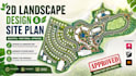 draw landscape master plan, site plan, lot subdivison blueprint in autocad
