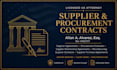 draft watertight supplier agreements and procurement