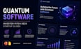 quantum software presentation, investor pitch deck, startup slides