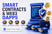 develop solidity smart contract and web3 dapp