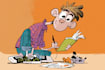 digital illustration cartoon character