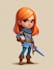 draw 2d game character illustration
