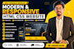 design and develop a responsive HTML CSS website