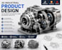 3d industrial product design 3d cad model for manufacturing mechanical prototype