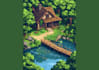 do pixel art comic game art sprite sheet retro pixel background and environments