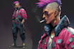 create cyberpunk character art
