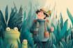 draw a digital cartoon illustration