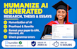 manually  humanize ai generated research, thesis and essays
