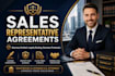 draft a premium commercial sales representative contract