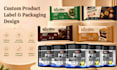 2d product packaging label design, print ready label box design skincare label