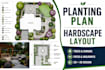 create professional planting plan and hardscape layout