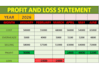 create a professional profit and loss statement in excel