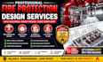 design fire sprinkler fire alarm hydraulic calculation life safety plan