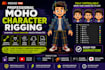 rig character in moho for cutout animation