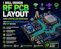 rf pcb layout with controlled impedance for wifi, bluetooth, lora and iot device