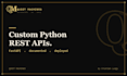 build and deploy a custom python rest API with documentation