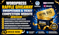 design wordpress raffle giveaway website, sweepstakes ticket competition website
