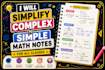 simplify complex math concepts into easy to understand study notes