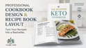 do professional cookbook design, recipe book layout, and formatting
