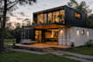 design a shipping container house with realistic 3d renderings