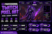design twitch overlay, stream overlay, twitch panels, animated stream package