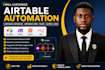 customize airtable database, airtable automation, airtable CRM, make, zapier n8n