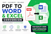 convert pdf to exel or word accurately
