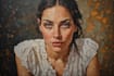 make unique oil painting portrait, digital art