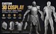 create custom 3d cosplay helmet, mask, armor and stl model for 3d printing